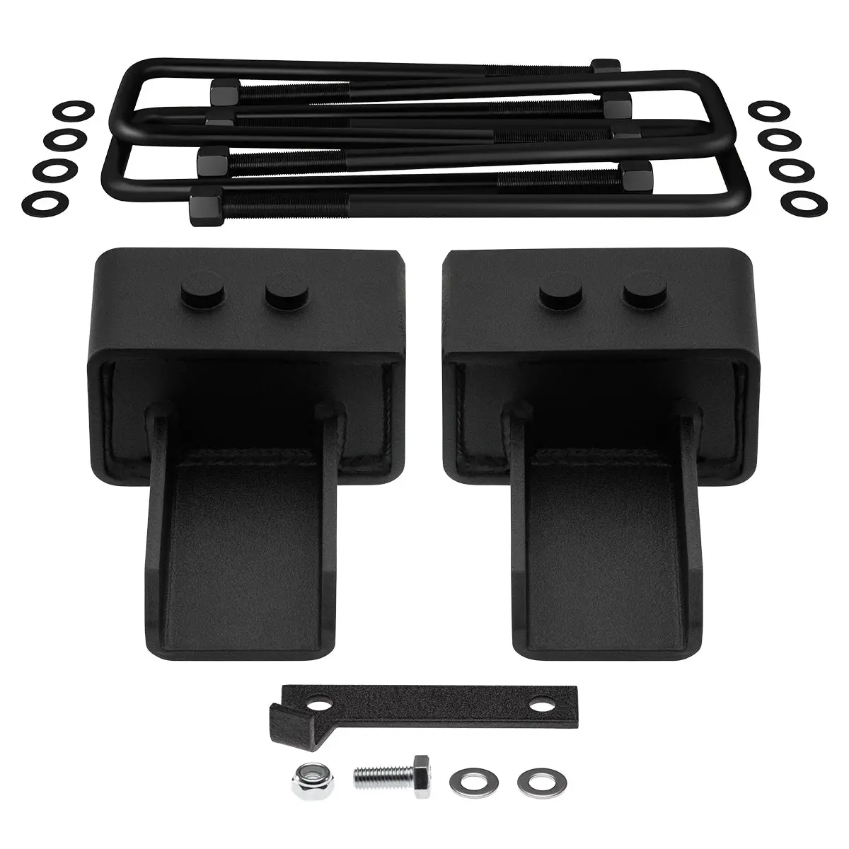 2004-2021 Ford F150 2Wd Rear Suspension Lift Kit | Includes Us Patent Pending Rear Lift Blocks With Built-In Bump Stop Landing Plates 1