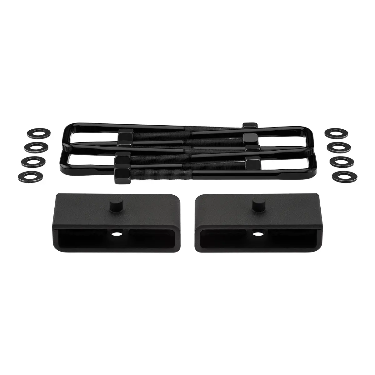 2004-2023 Nissan Titan 2Wd 4Wd (Soa) Rear Lift Blocks With Premium Forged Flat Top U-Bolts 2