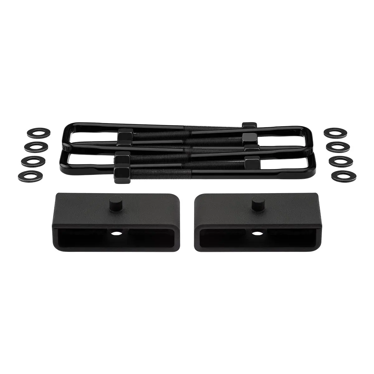 1988-1998 Gmc C3500 2Wd Rear Lift Blocks With Premium Forged Flat Top U-Bolts 2