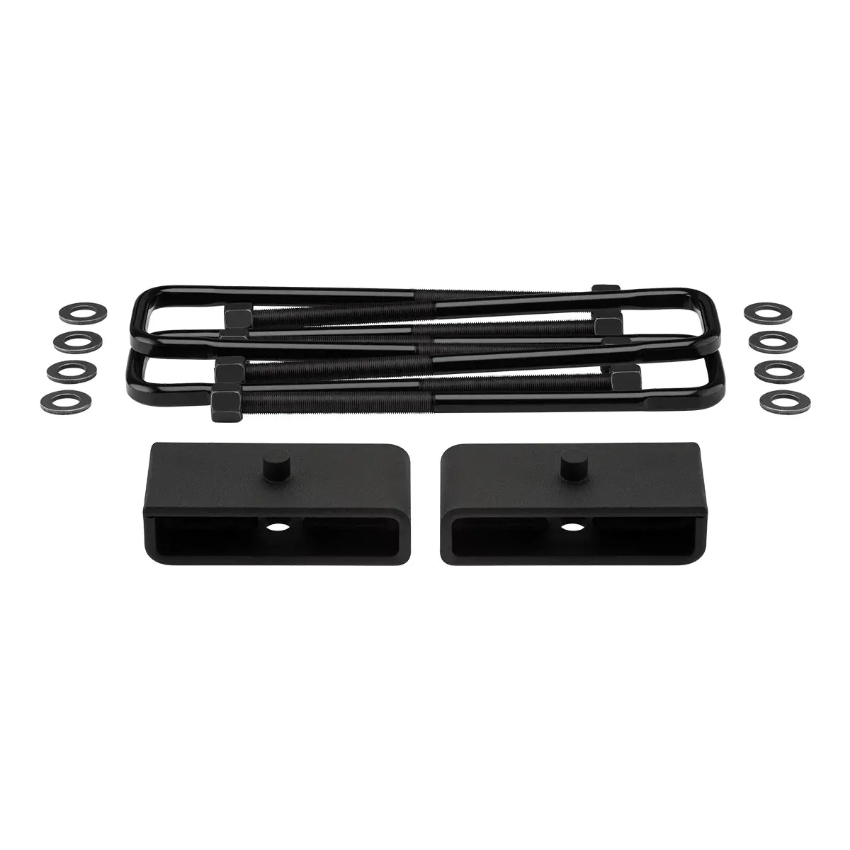 2001-2010 Chevrolet Silverado 1500Hd 2Wd 4Wd Rear Lift Blocks With Premium Forged Flat Top U-Bolts 2