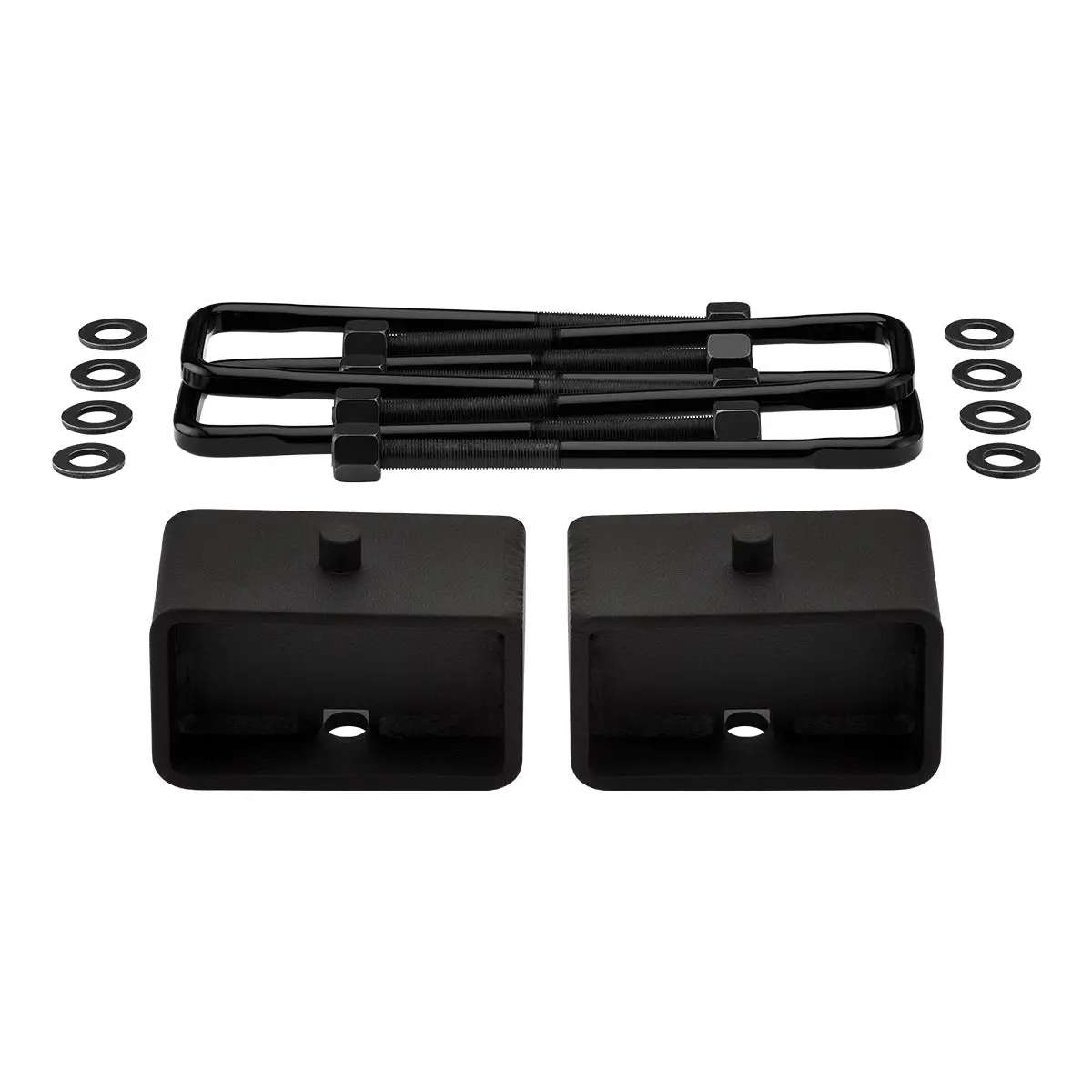 2019-2023 Gmc Sierra 1500 Rear Suspension Lift Blocks With Premium Forged Flat Top U-Bolts 2Wd 4Wd 4