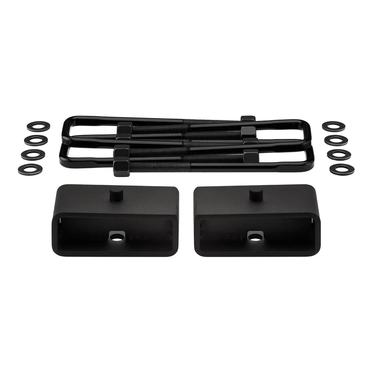 1988-1998 Chevrolet C2500 2Wd Rear Lift Blocks With Premium Forged Flat Top U-Bolts 3