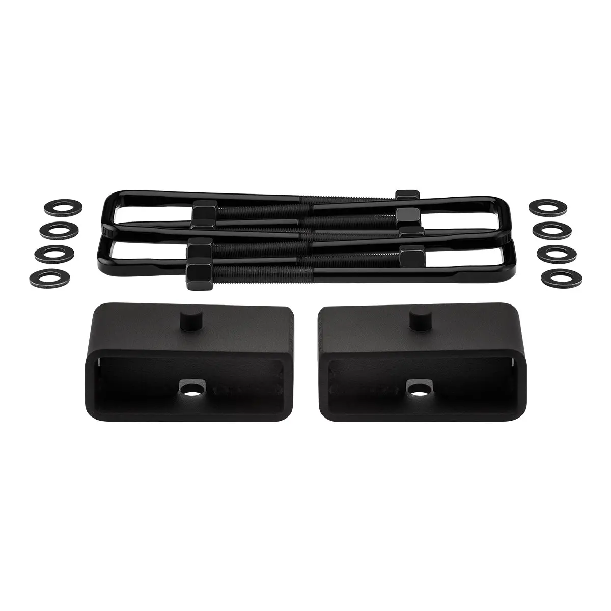 1988-1998 Chevrolet K2500 4Wd Rear Lift Blocks With Premium Forged Flat Top U-Bolts 3