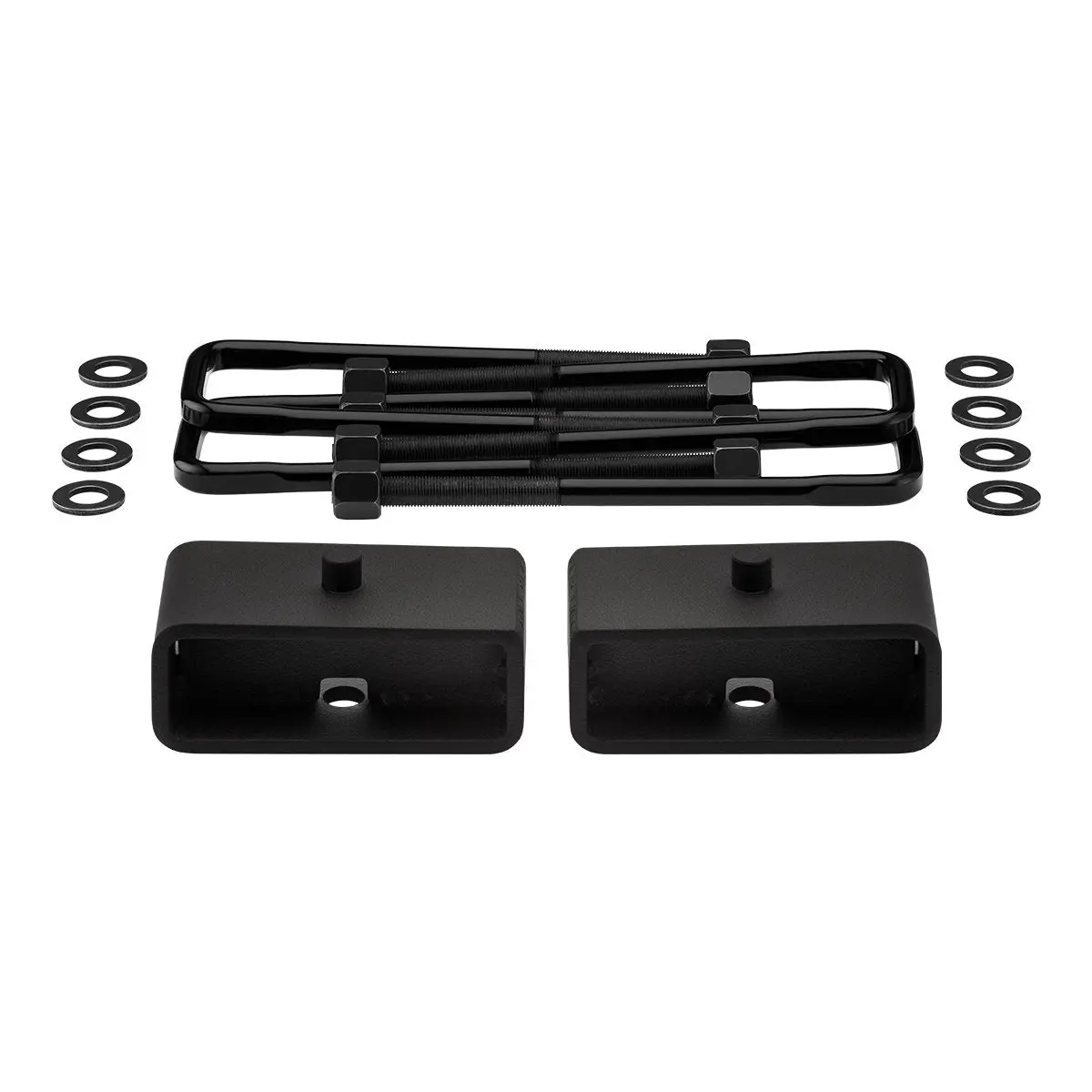 2004-2023 Nissan Titan 2Wd 4Wd (Soa) Rear Lift Blocks With Premium Forged Flat Top U-Bolts 3