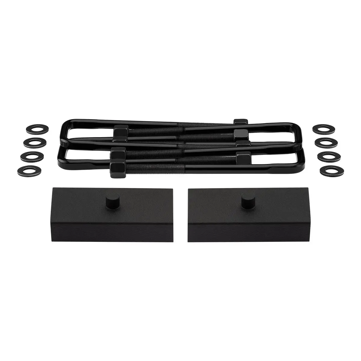1999-2007 (Classic) Chevrolet Silverado 1500 4Wd Rear Lift Blocks With Premium Forged Flat Top U-Bolts 1