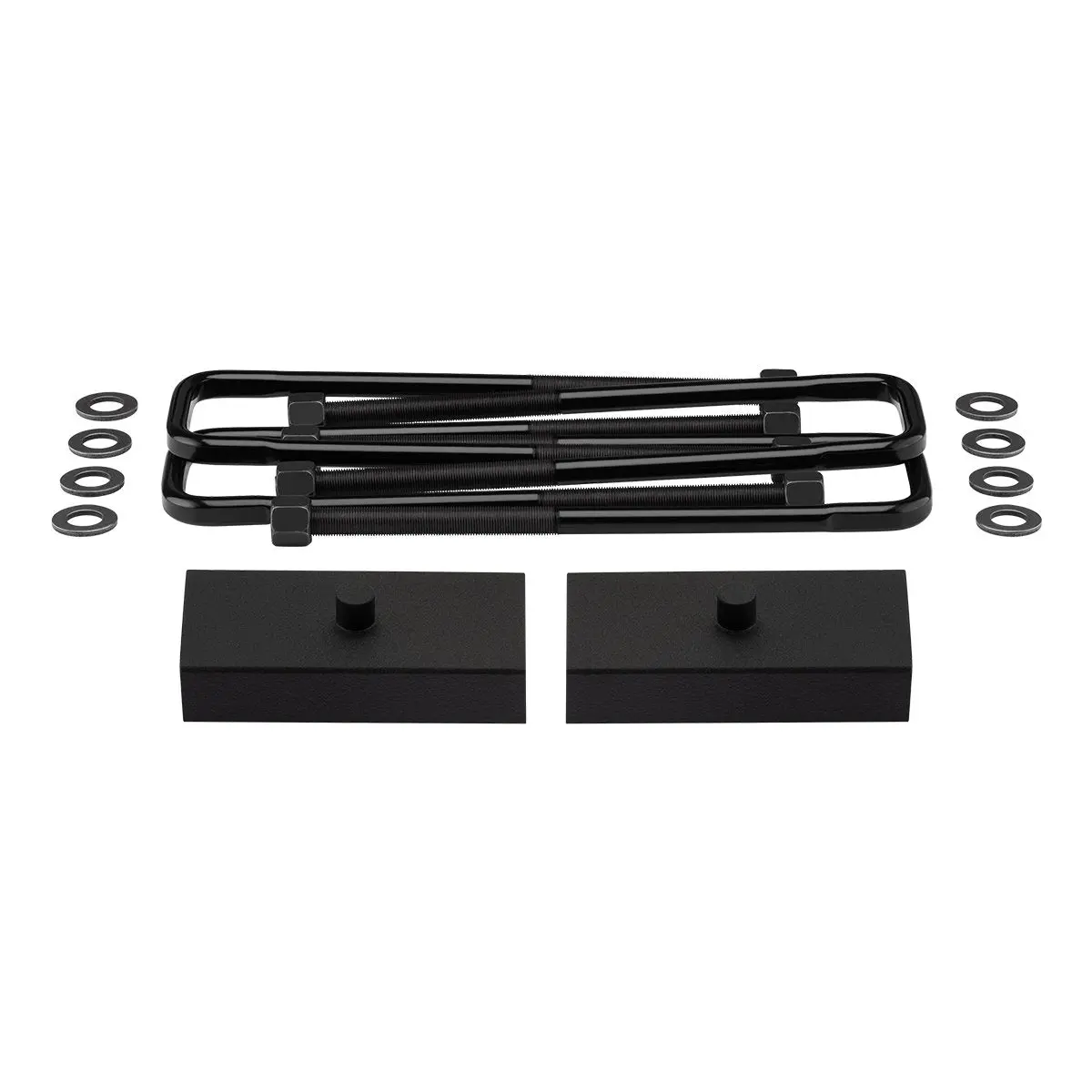 1994-2002 Dodge Ram 3500 4Wd Rear Lift Blocks With Premium Forged Flat Top U-Bolts 1