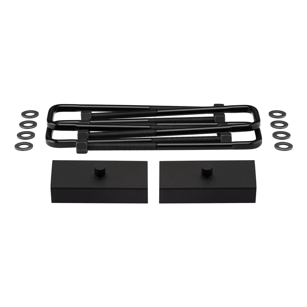 2000-2010 Chevrolet Silverado 3500Hd 2Wd 4Wd Rear Lift Blocks With Premium Forged Flat Top U-Bolts 1
