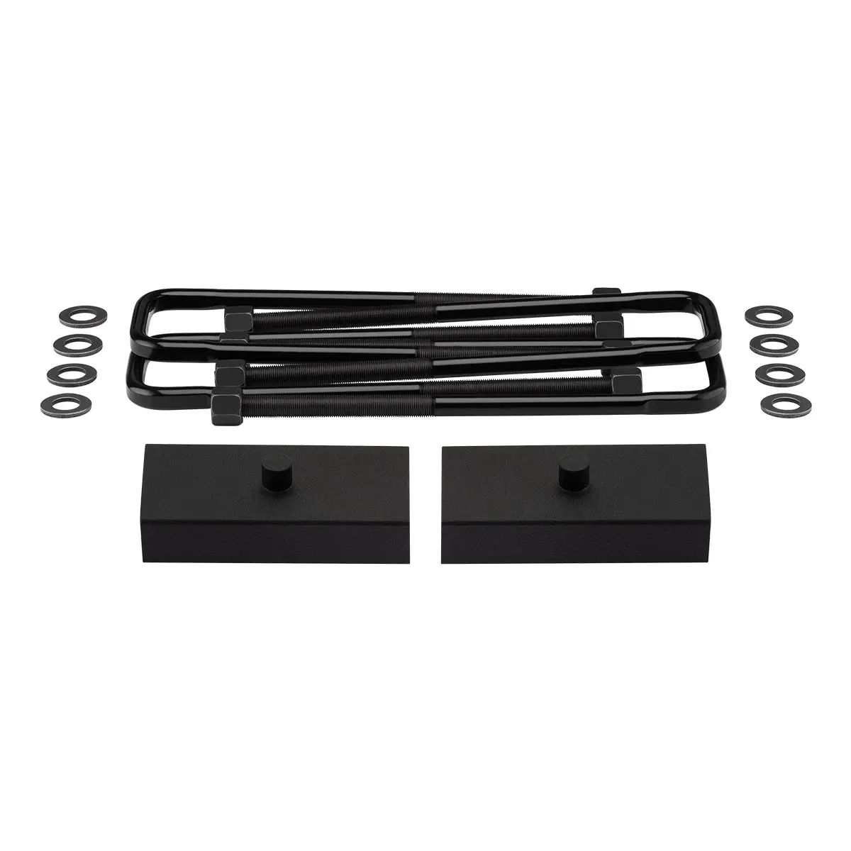 2000-2010 Chevrolet Silverado 2500Hd 2Wd 4Wd Rear Lift Blocks With Premium Forged Flat Top U-Bolts 1