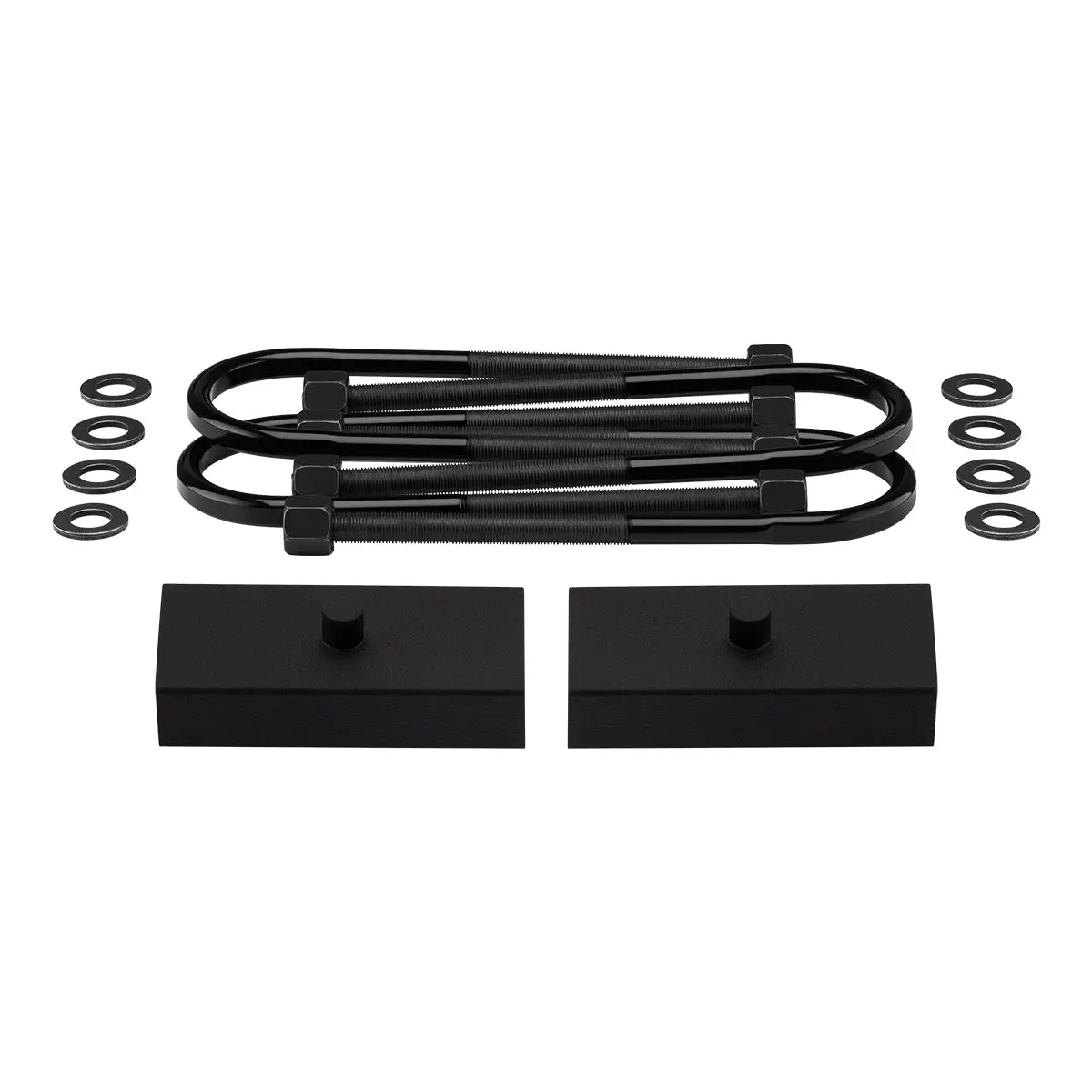2005-2011 Dodge Dakota 2Wd 4Wd Rear Lift Blocks With Premium Forged Flat Top U-Bolts 1