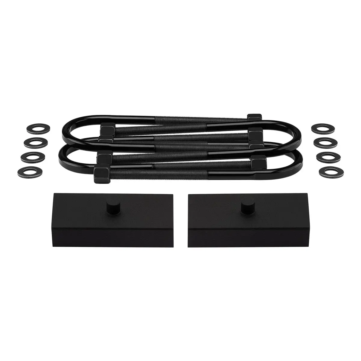 1997-2004 Ford F-150 High-Strength Steel Rear Lift Blocks With Premium Forged Flat Top U-Bolts 1
