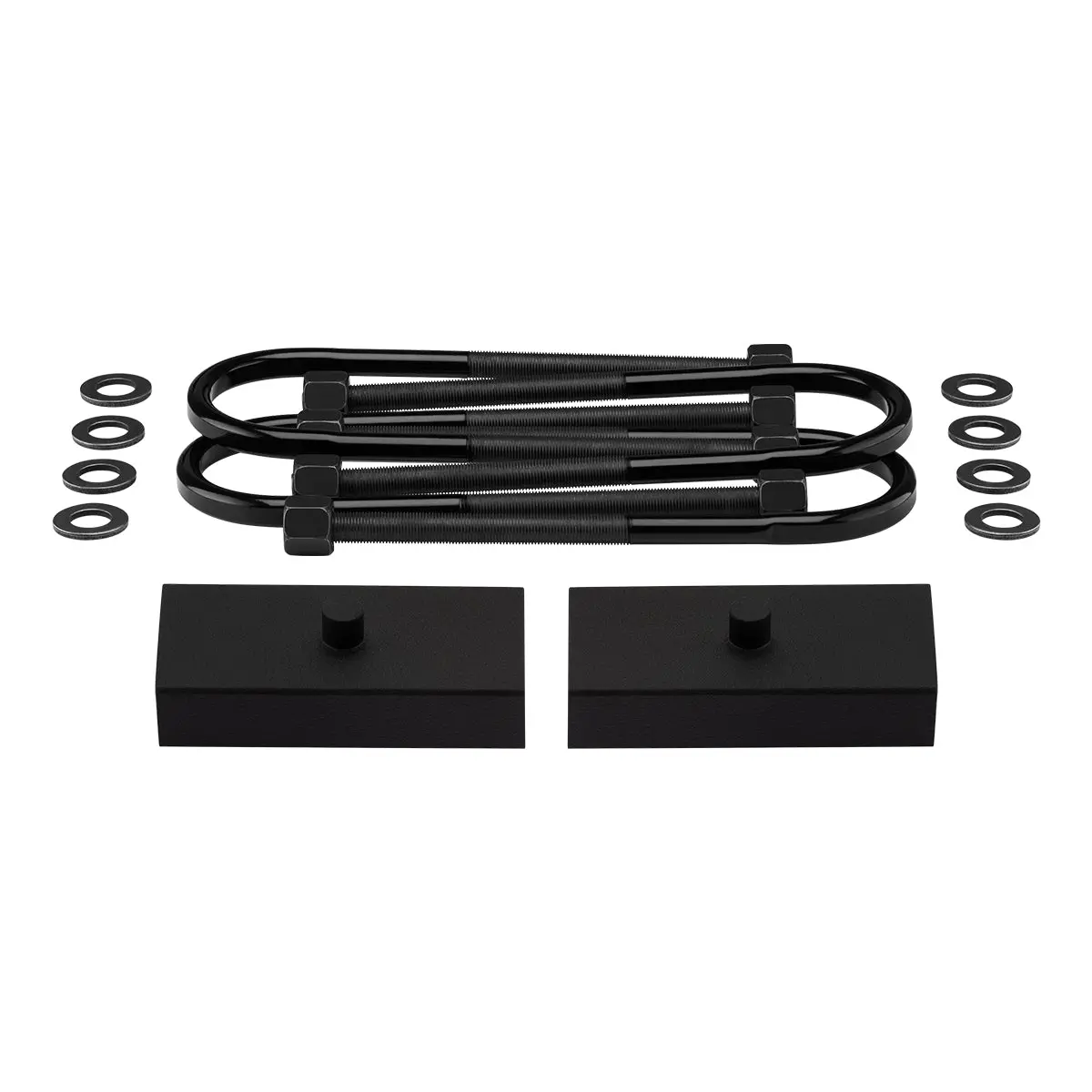 2002-2008 Dodge Ram 1500 2Wd 4Wd Rear Lift Blocks With Premium Forged Flat Top U-Bolts 1