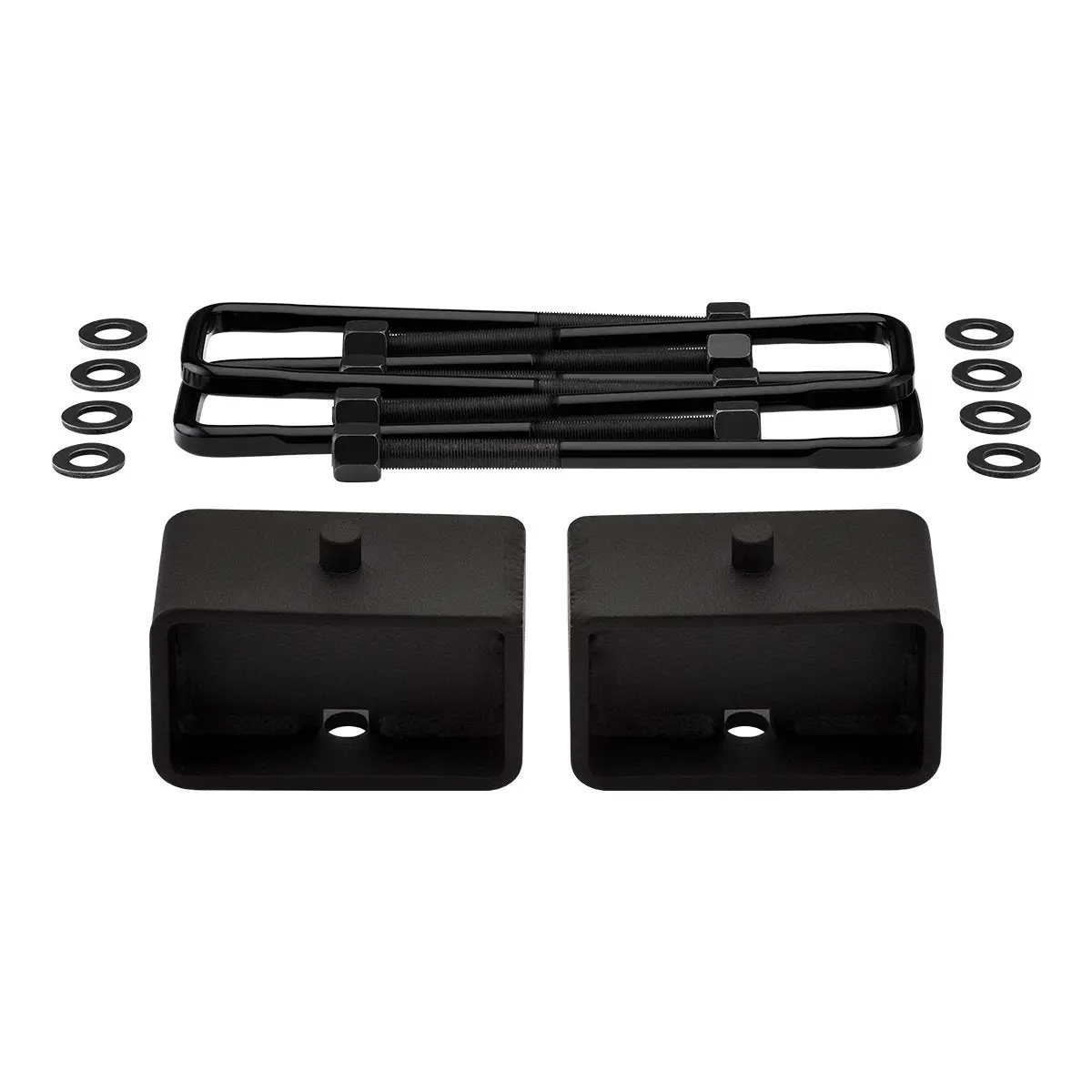 1986-1995 Toyota Ifs Pickup 2Wd 4Wd Rear Lift Blocks With Premium Forged Flat Top U-Bolts 4
