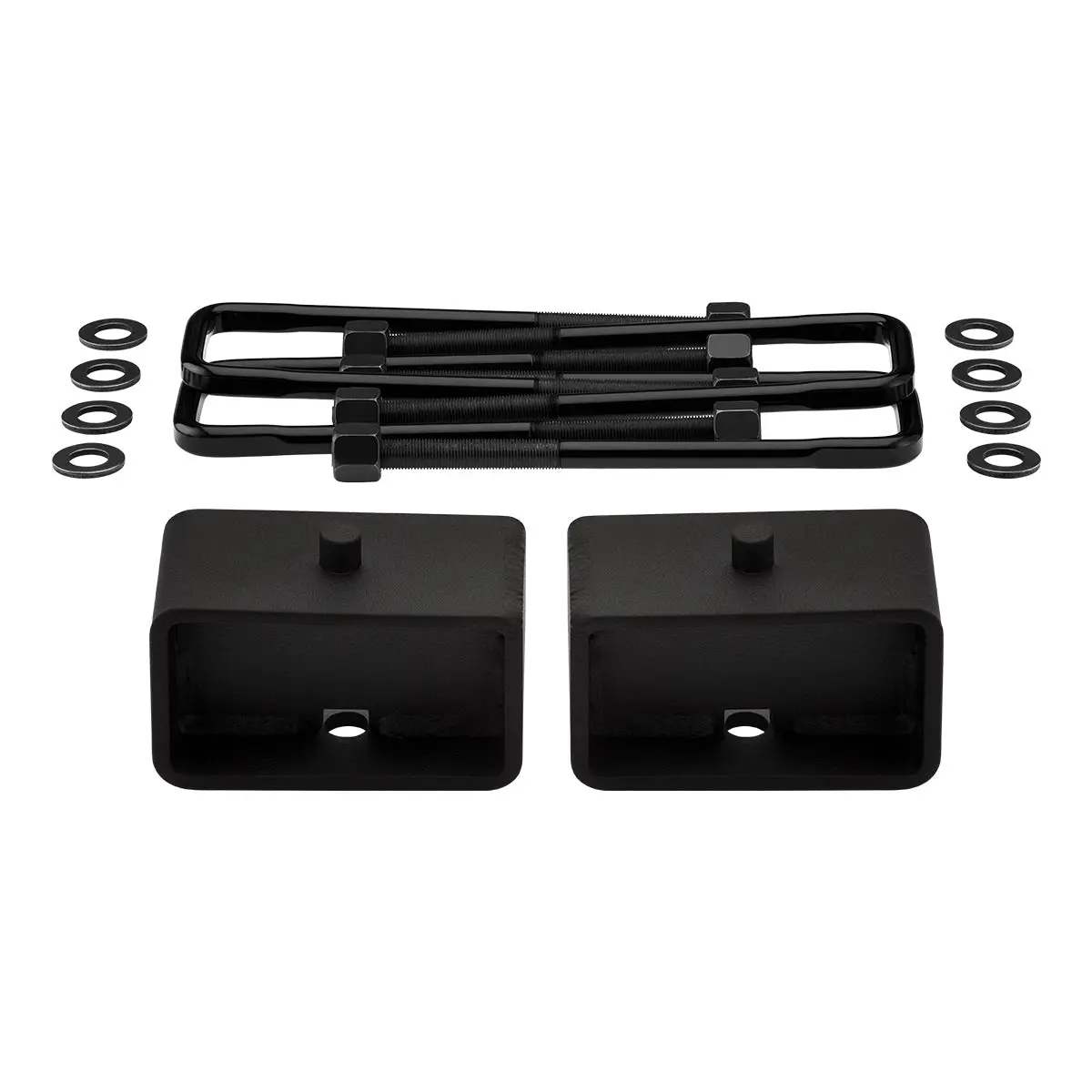 1992-2006 Gmc Yukon 1500 2Wd Rear Lift Blocks With Premium Forged Flat Top U-Bolts 4