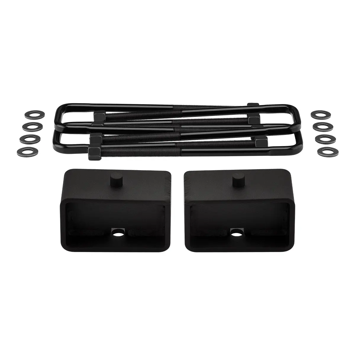 1994-2002 Dodge Ram 2500 2Wd Rear Lift Blocks With Premium Forged Flat Top U-Bolts 4