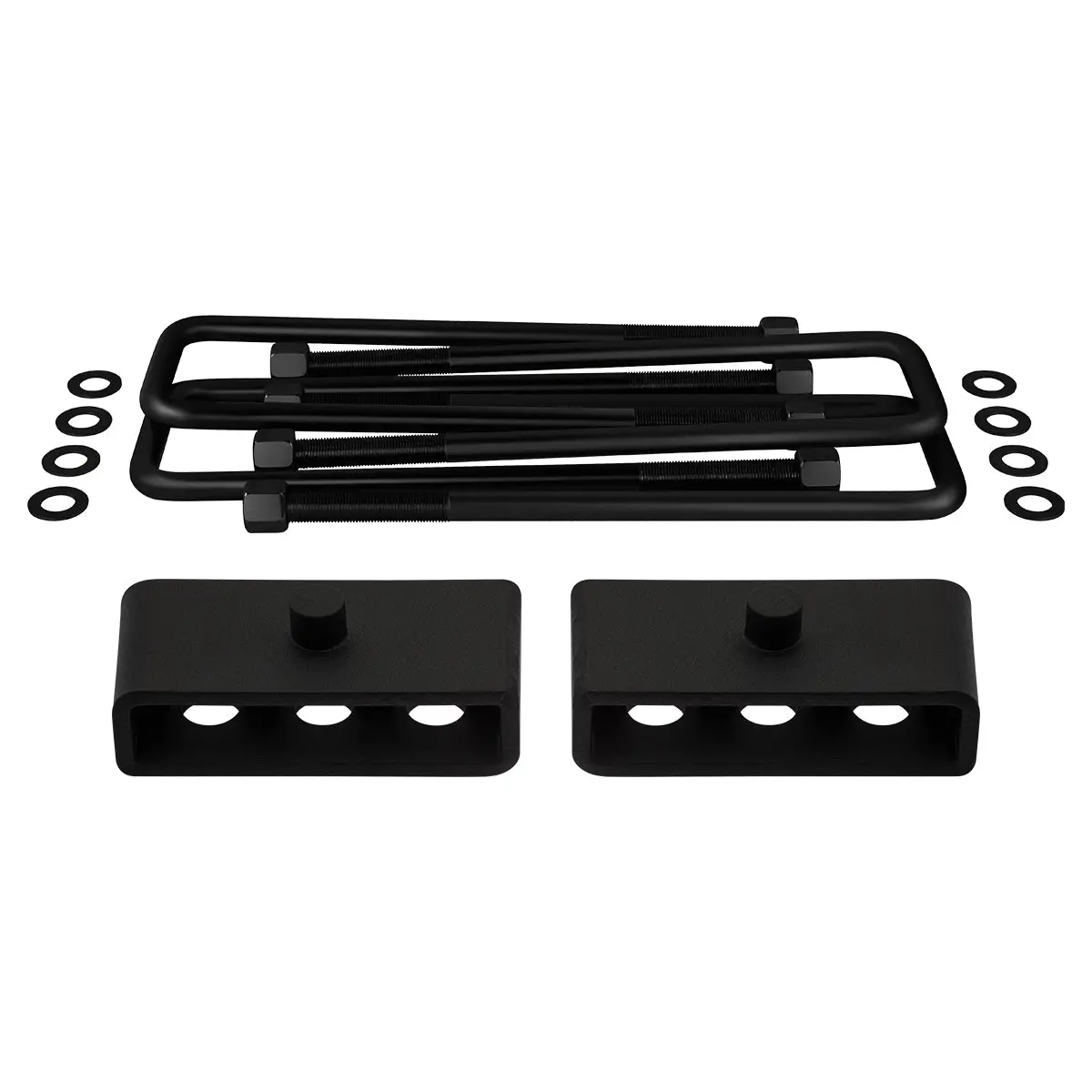 2011-2019 Gmc Sierra 2500Hd Rear Lift Blocks With Square U-Bolts 3/4Th Axle Alignment Pins 2