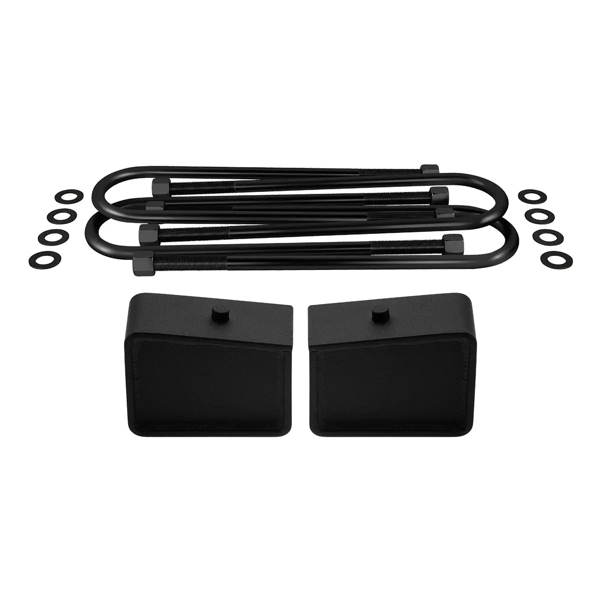 2002-2008 Dodge Ram 1500 2Wd Rear Suspension Lift Blocks With Round Bend 9/16 U-Bolts 2