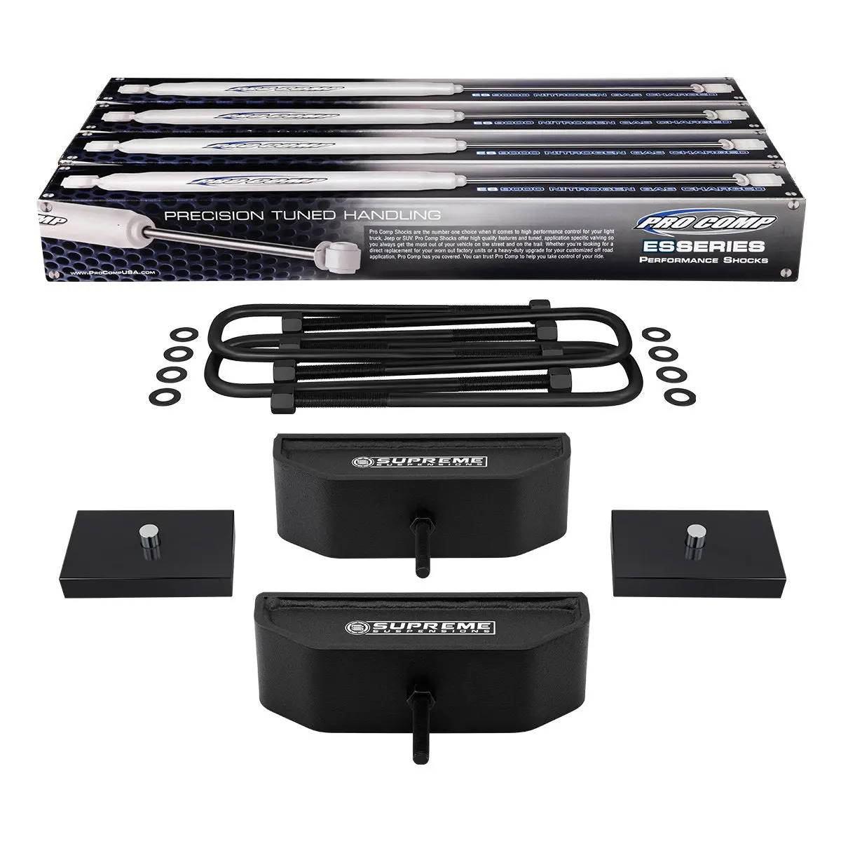 1999-2004 Ford F350 Super Duty Front And Rear Blocks Lift Kit 4Wd W/ Procom Shocks 1