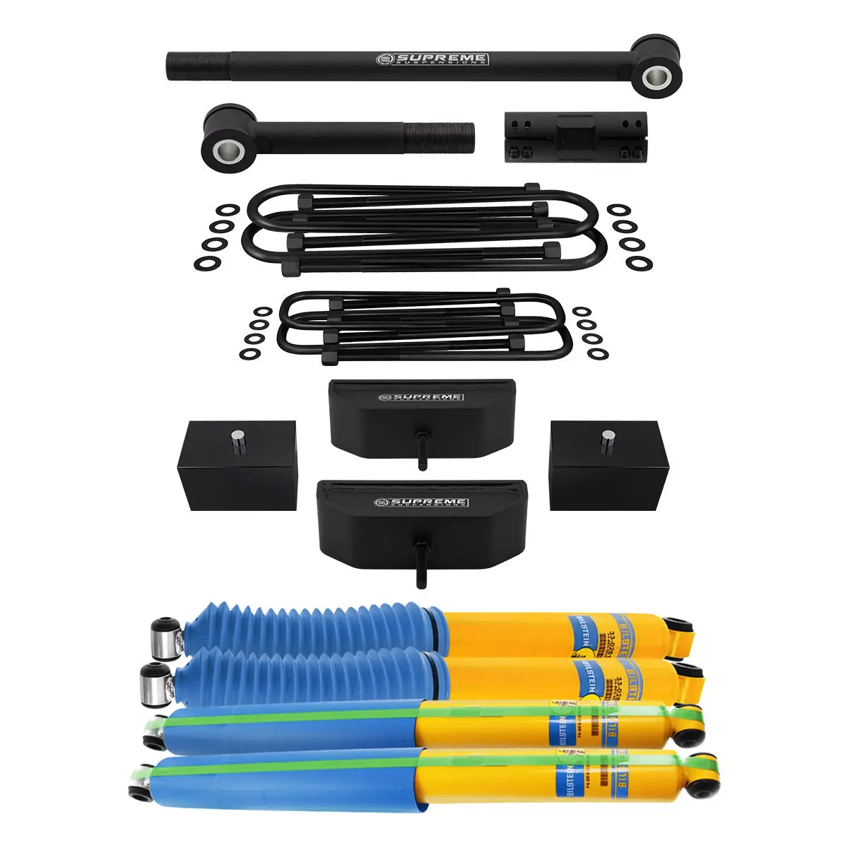 1999-2004 Ford F350 Super Duty 4Wd Full Suspension Lift Kit With Bilstein Shocks & Adjustable Track Bar 2