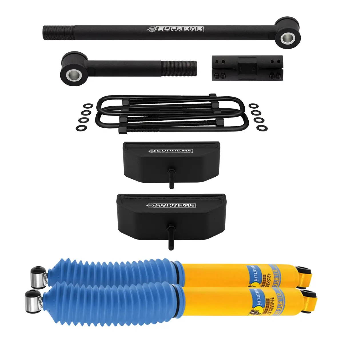 1999-2004 Ford F250 Super Duty 4Wd Front Suspension Leveling Lift Kit With Bilstein Shocks & Adjustable Track Bar 1