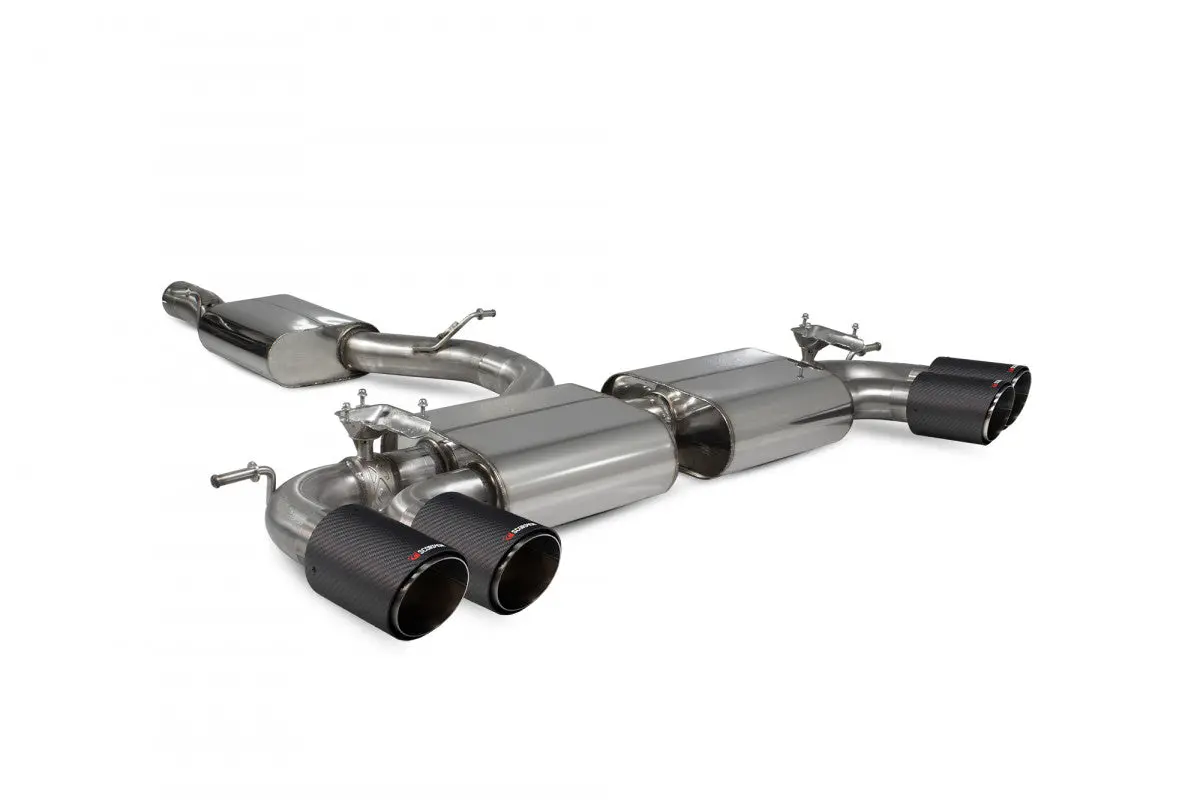 Mk8 Golf R Non-Res Cat/Gpf Back System With Electronic Valves 1