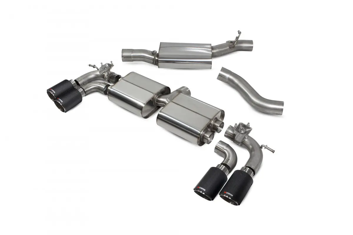 Mk8 Golf R Resonated Cat/Gpf Back System & Electronic Valves 1