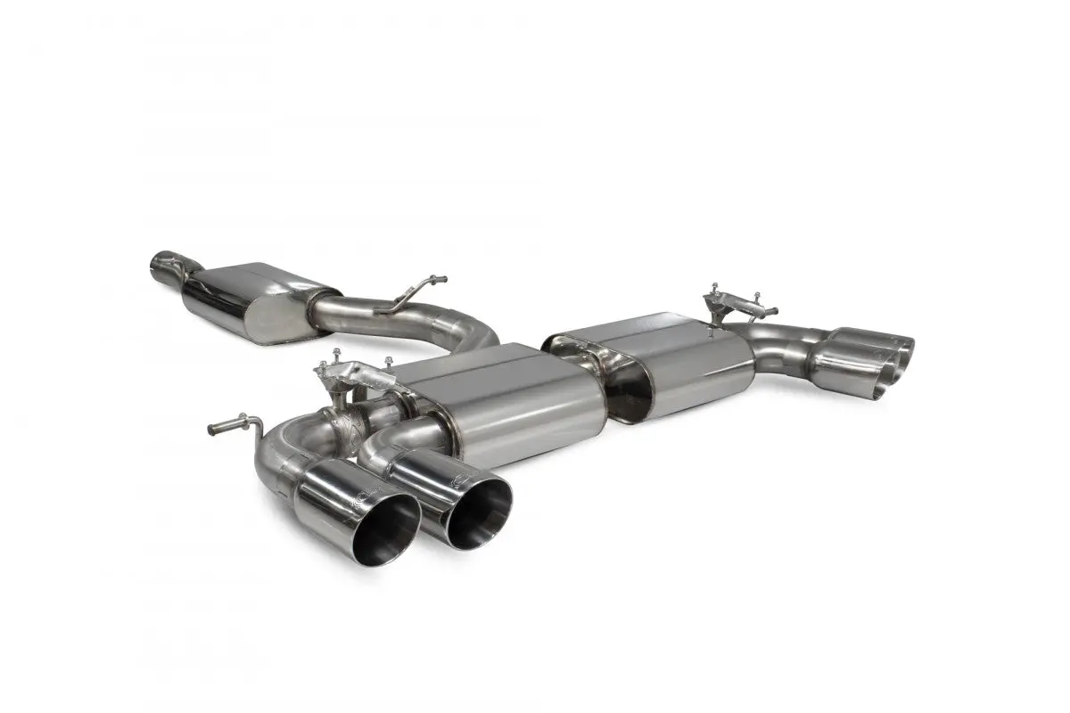 Mk8 Golf R Non-Res Cat/Gpf Back System With Electronic Valves 2