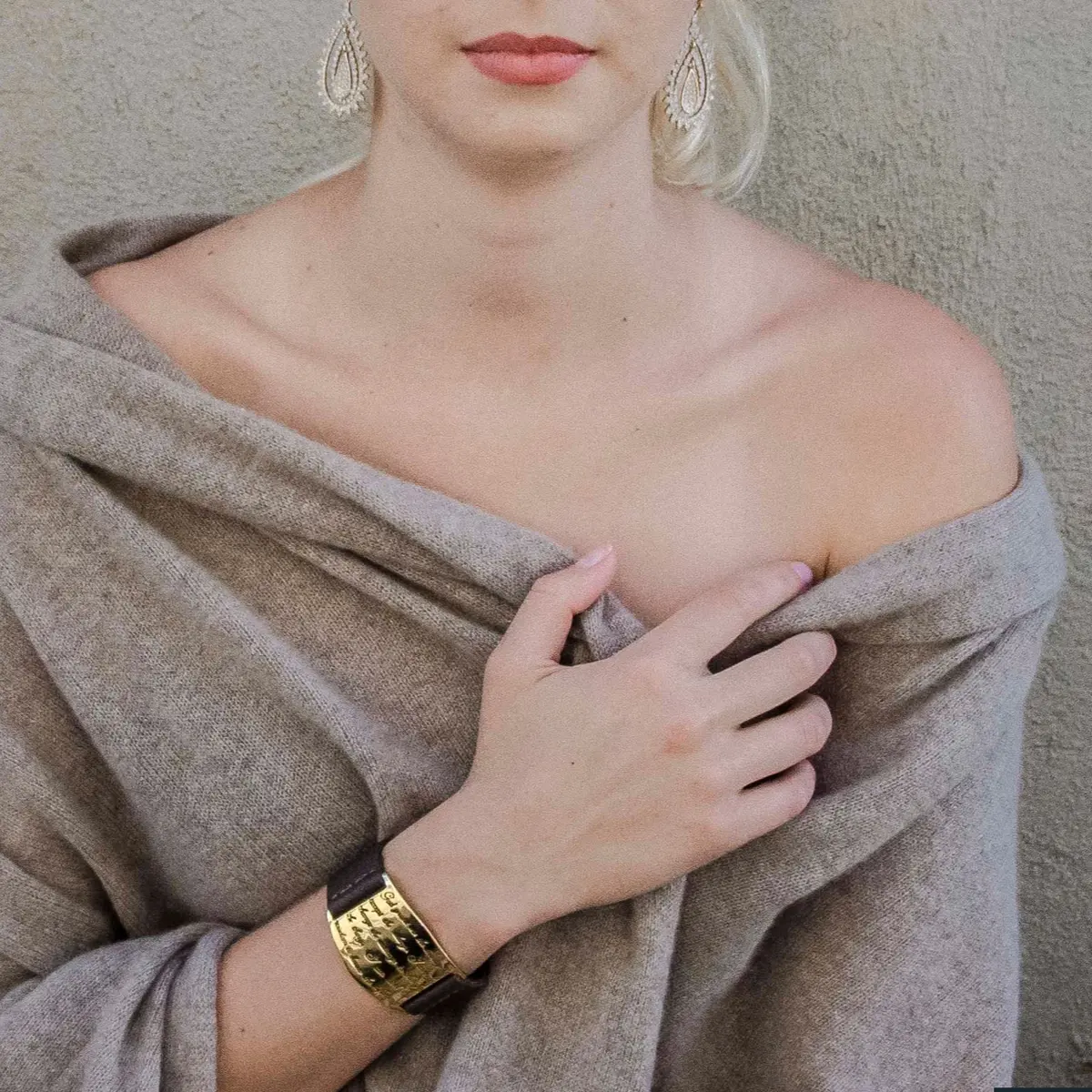 Serenity Prayer Cuff - Gold/Brown 1