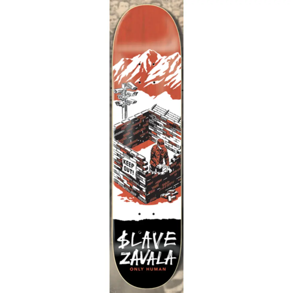 Slave Skateboards Zavala Only Human 8.675 Inch Wide Deck 1