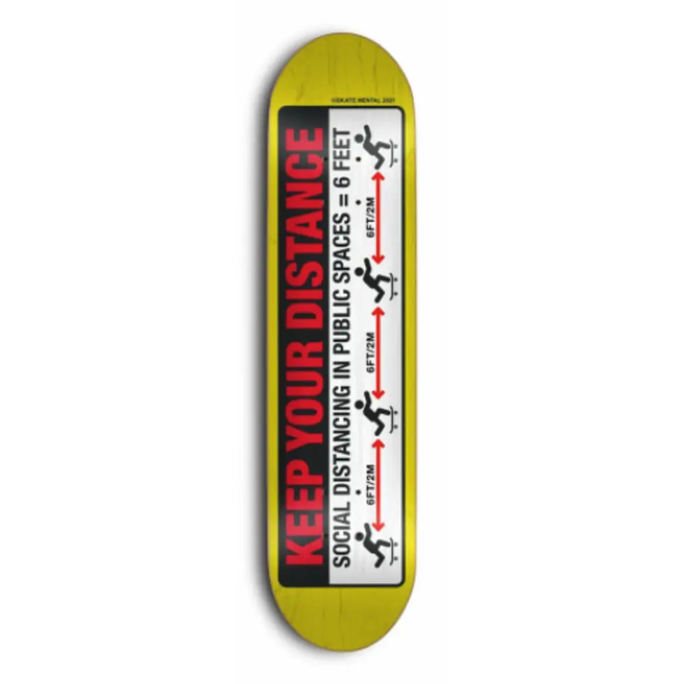 Skate Mental |  Keep Your Distance 8.125 Inch Wide Deck 1