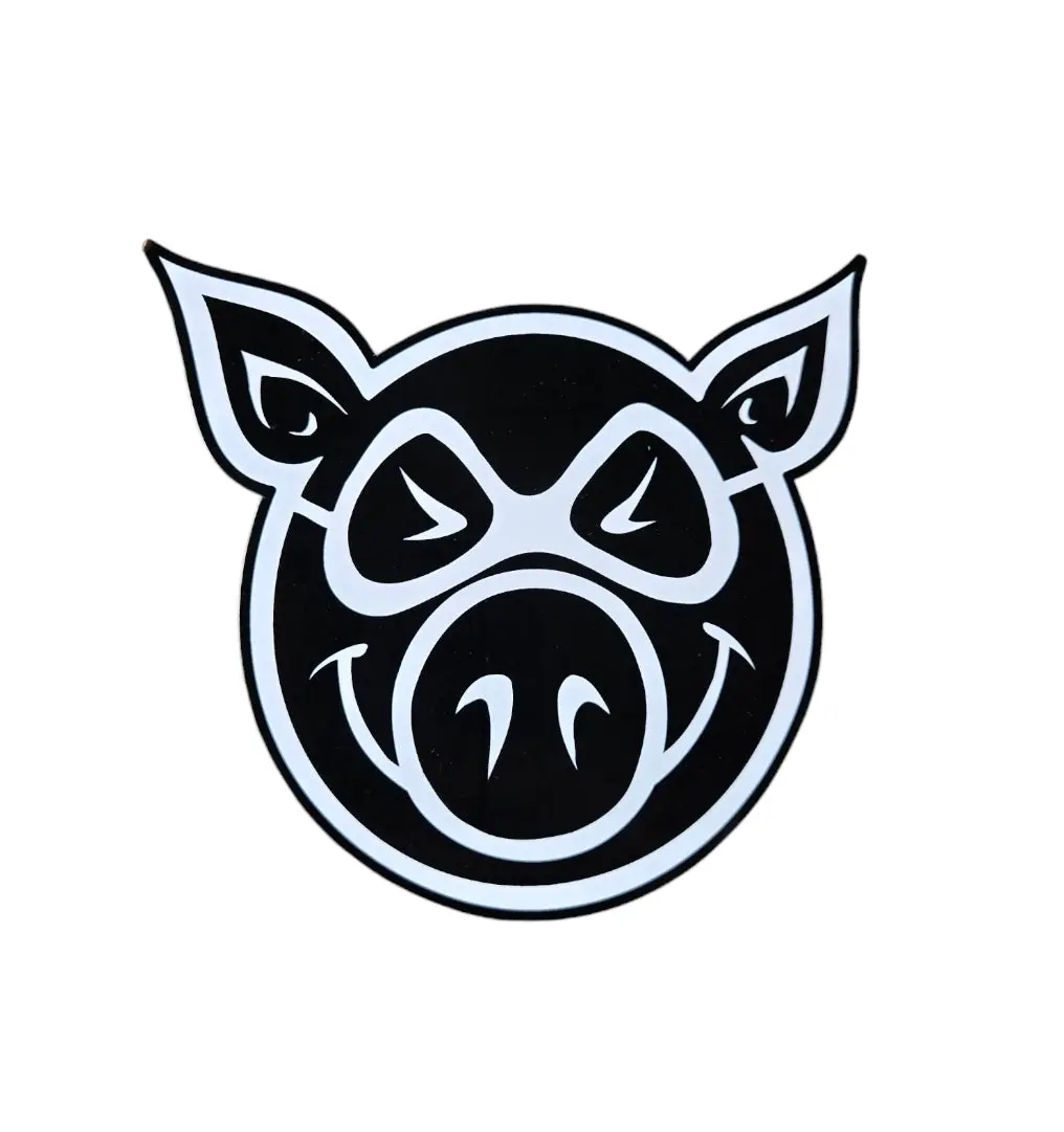 Pig Wheels Sticker 3.5" X 4.5" 1