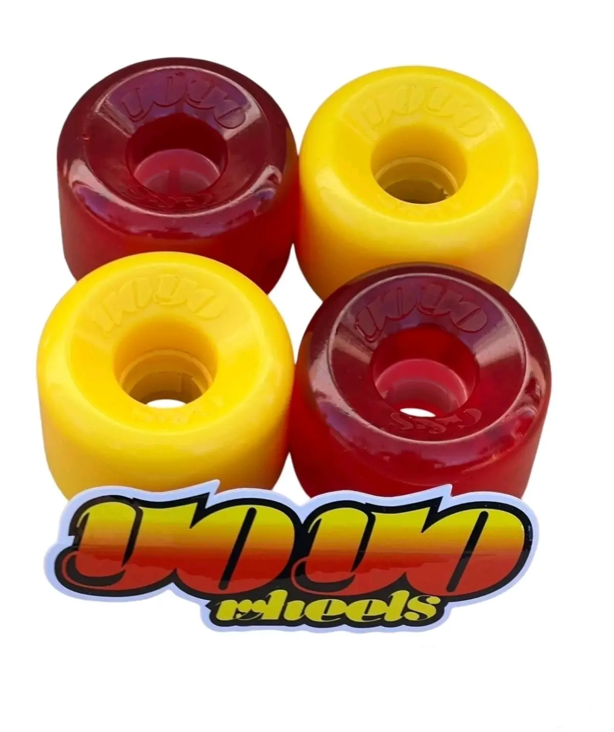 G&S Yoyo Yellow And Red Mix Radius Back Skateboard Wheels 63Mm 82A/86A 1