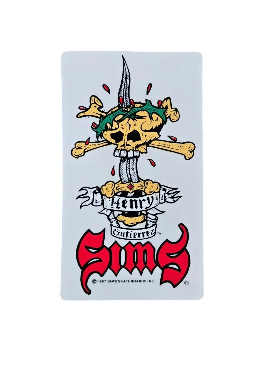 Vintage 80S Sims Henry Gutierrez Sticker - Clear 1