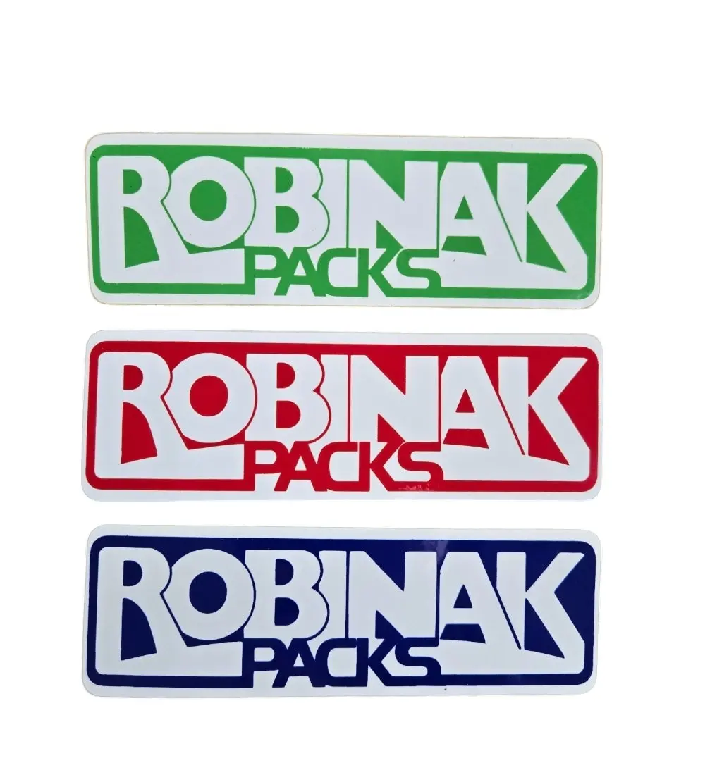 Vintage 70S Robinak Packs Stickers (Pack Of 3) - Green Red Blue 1