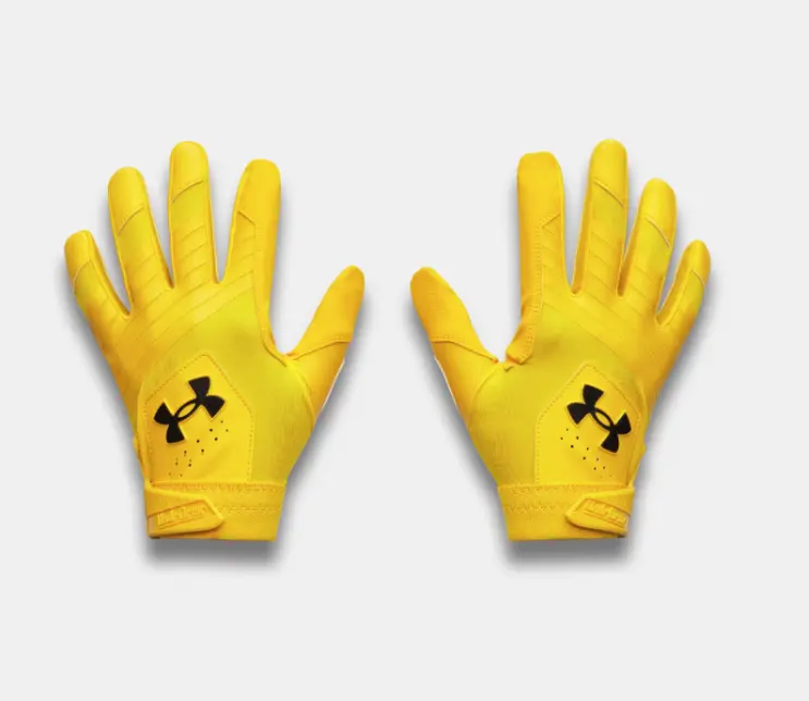 Under Armour Clean Up Adult Batting Gloves | Yellow 1
