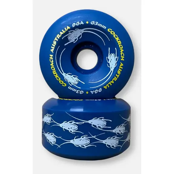Cockroach Wheels Originals Blue 63Mm 96A Pack Of 4 1