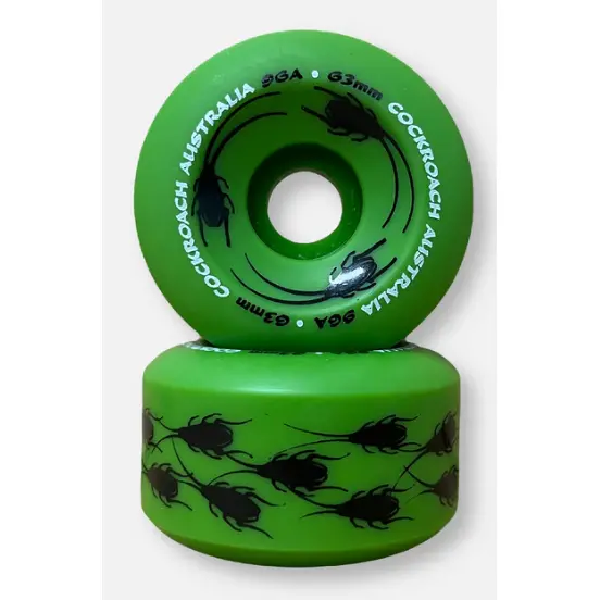 Cockroach Wheels Originals Green 63Mm 96A Pack Of 4 1