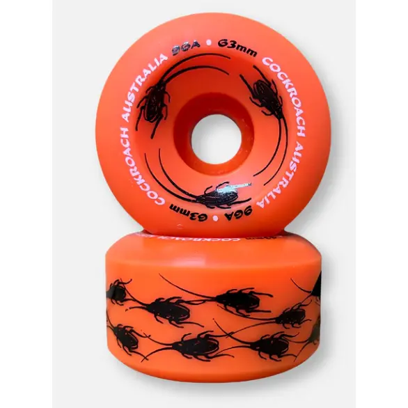 Cockroach Wheels Originals Orange 63Mm 96A Pack Of 4 1