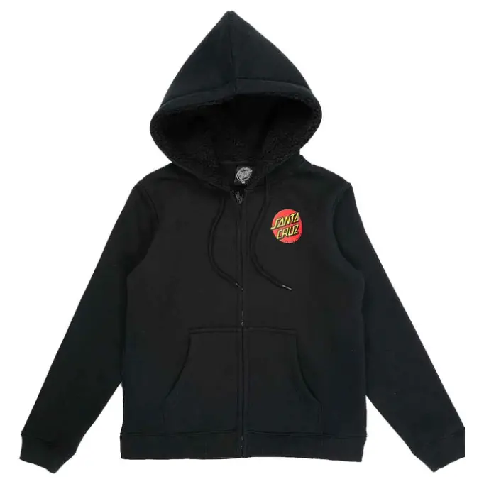 Santa Cruz  Hoodie - Youth Bigdot Sherpa 1