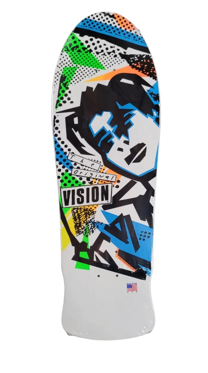 Vision Gonz Reissue Skateboard Deck - White Dip 1