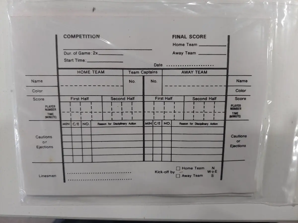Soccer Referee Report Form 1