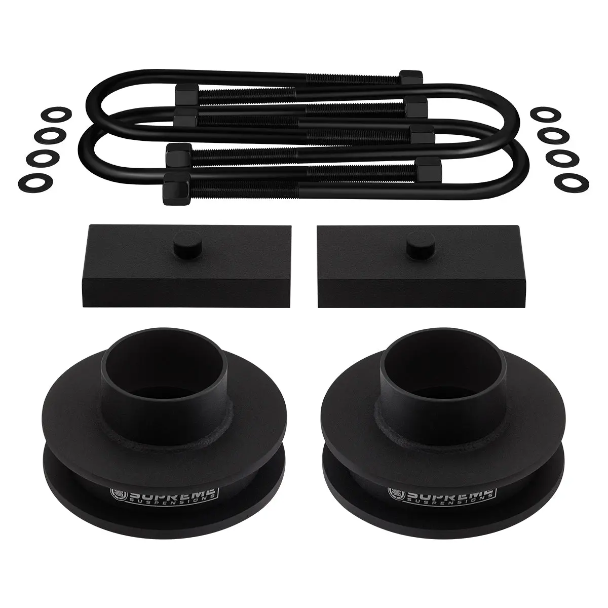 Front Spring Spacers Rear 3/4Th Pin Blocks Round U-Bolts For Dodge Ram Trucks 2Wd Only 4" Axle, Full Lift 1