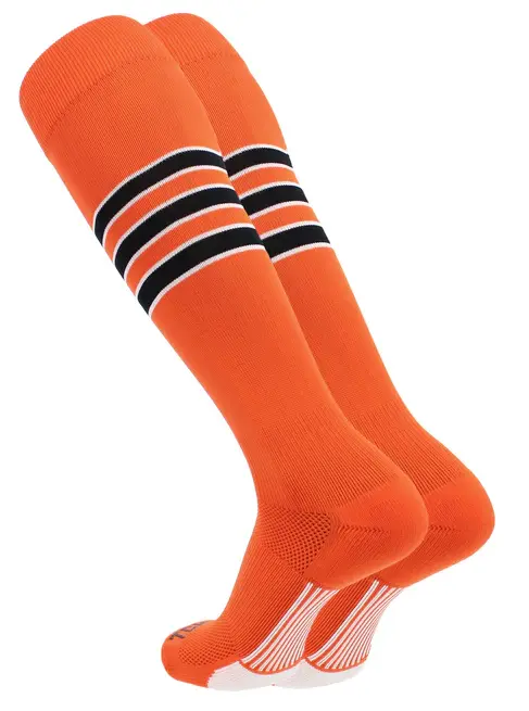 Tck Dugout Performance Striped Over The Calf Sock - Orange 1