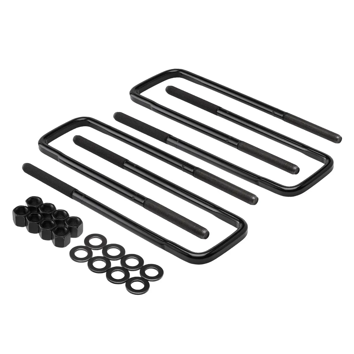 Heavy-Duty Semi-Round Forged Flat Top U-Bolts 12.5" Long X 3" Wide X 9/16" Threads 1