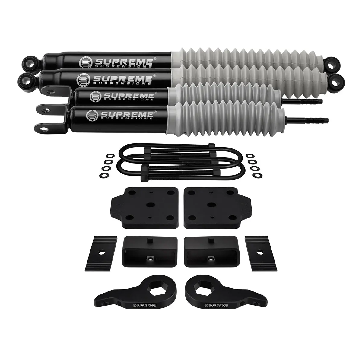 1999-2007 Chevrolet Silverado 1500 4Wd Full Suspension Lift Kit With Rear U-Bolt Flip Kit & Max Performance Shocks 2