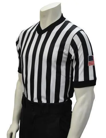 Smitty Body Flex 1" Stripe V-Neck Shirt-Wide Panel 1