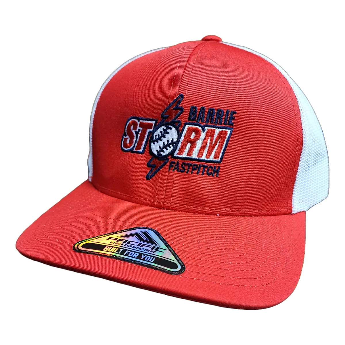 Augusta Barrie Storm Low-Pro Trucker Snapback Red Hat 1