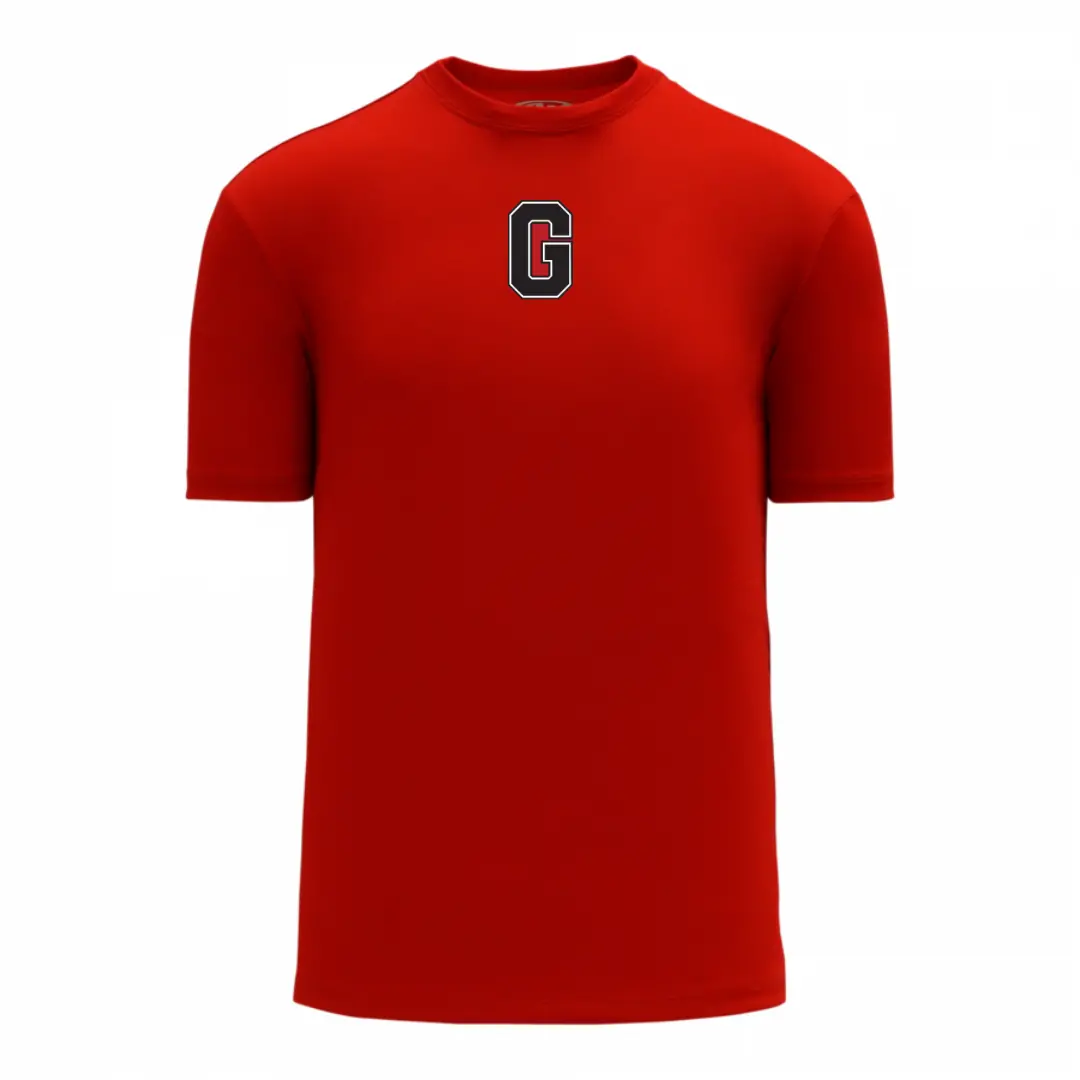 Athletic Knit A1800 Georgina Bulldogs Short Sleeve Tee - Red 1