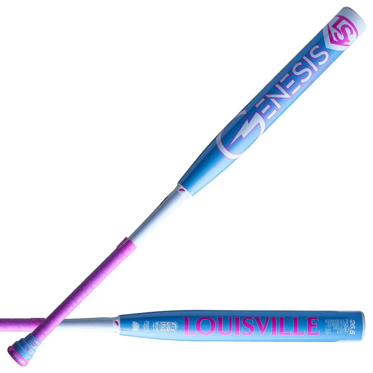 Louisville Genesis "Bubble Gum" 2 Piece Powerload Slo-Pitch Bat 1