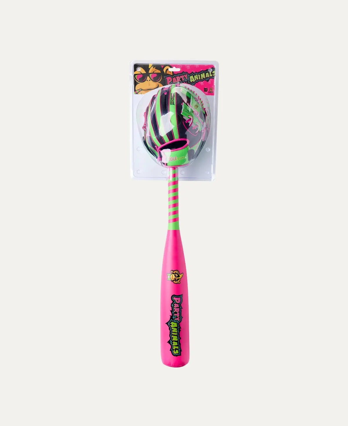 Wilson Party Animals™ A200® 10” Glove, Ball & Bat Kit Lht 1