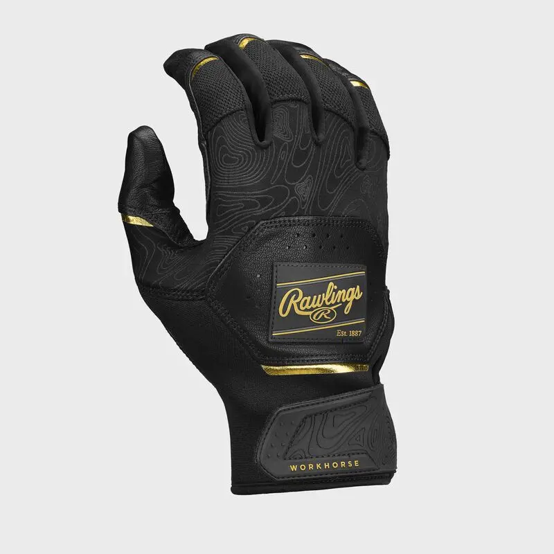 Rawlings Workhorse Batting Gloves | Adult | Black 1